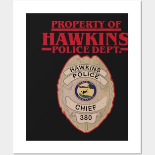 Property of Hawkins Police Dept - Black Posters and Art